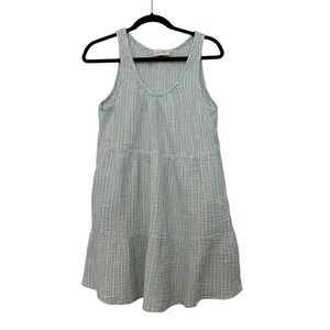 Universal Thread Mini Sundress Light Green Striped Scoop Neck Pockets Women's XL